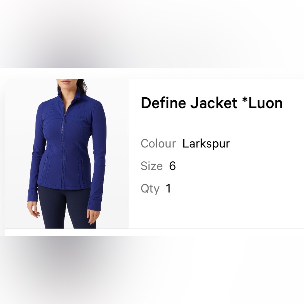 Lululemon Define Jacket in Blue